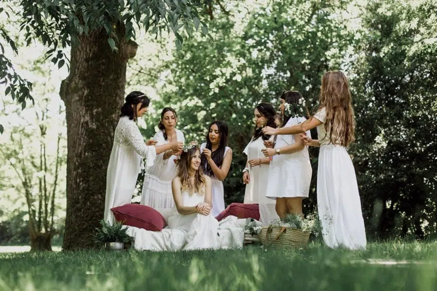 collier fleurs atelier evjf bohème