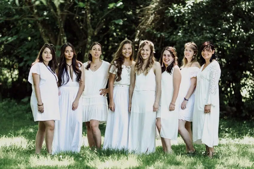 boheme robe blanche evjf