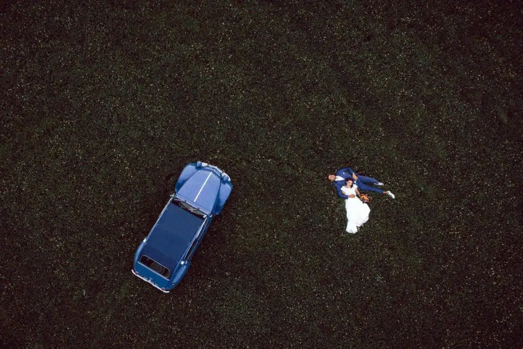 photo drone mariage champ