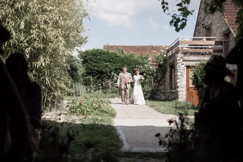 arrivée mariée cérémonie