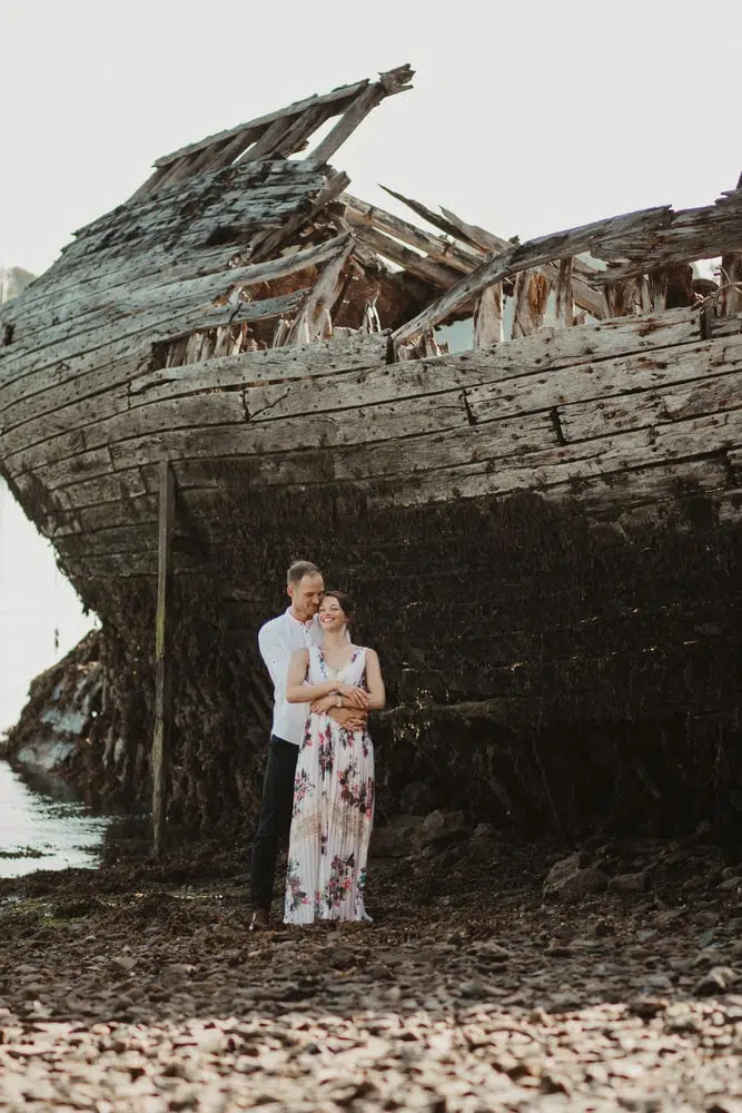 amoureux plage bateau