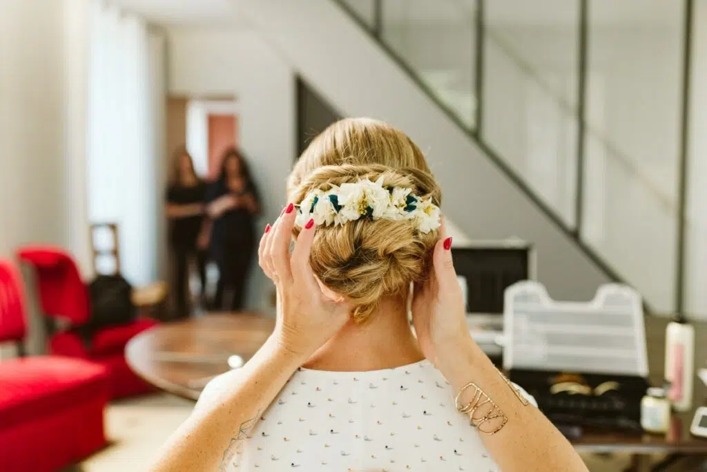 chignon de la mariée