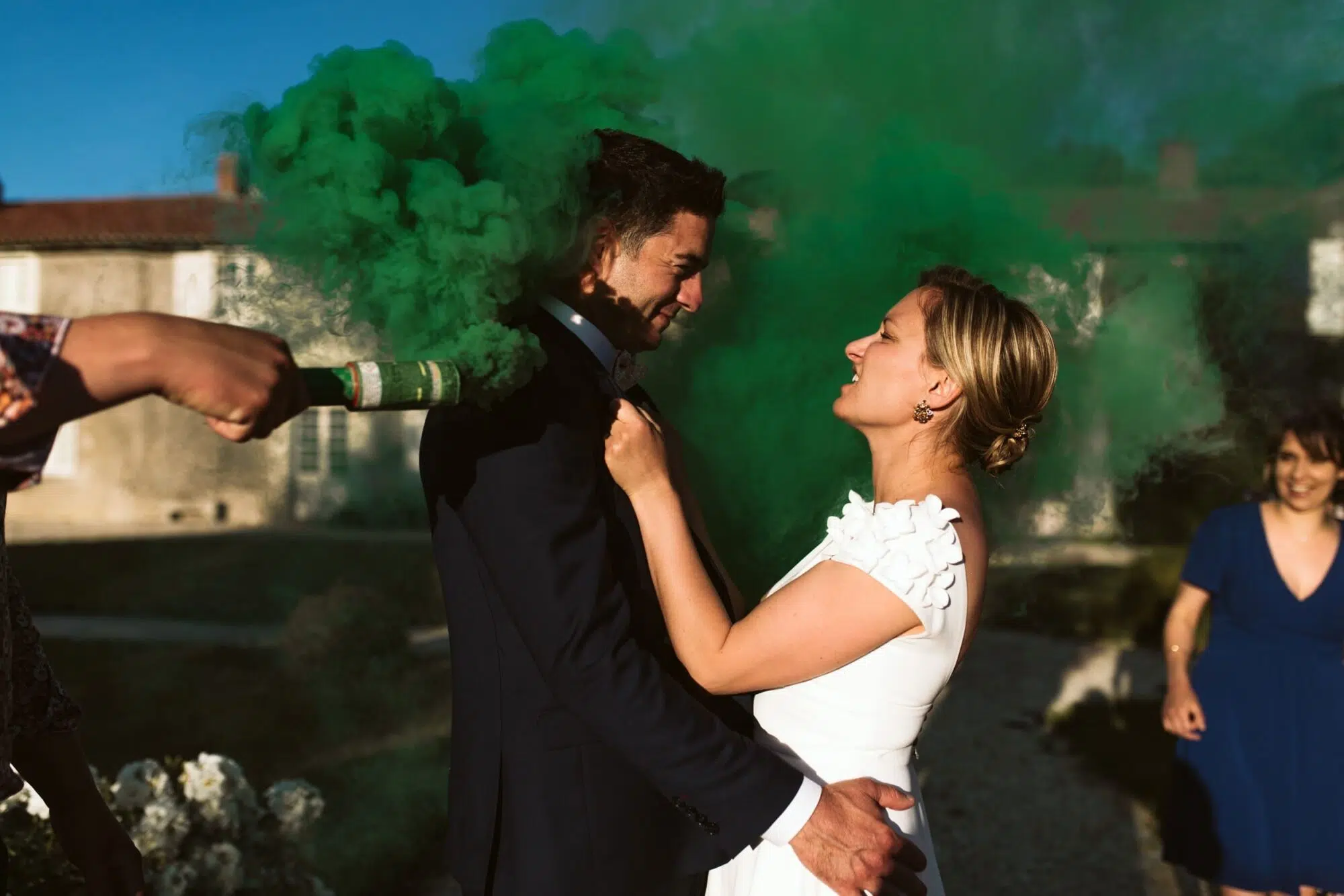 couple fumigene vert