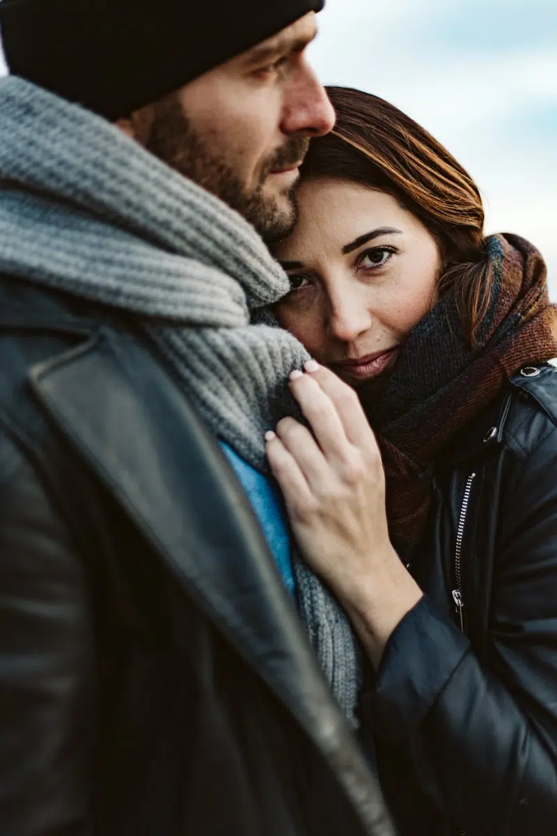 portrait couple hiver