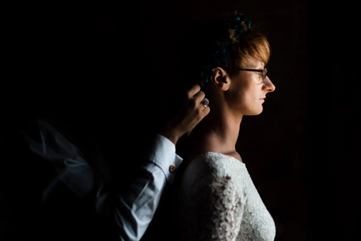 portrait couronne mariée