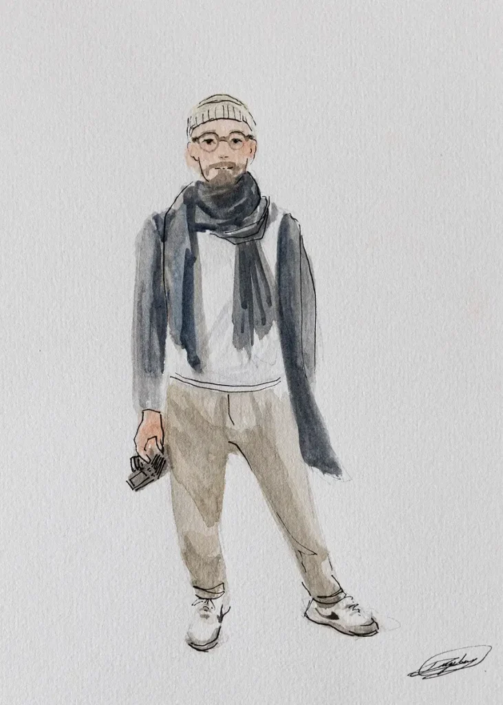 portrait de nicoluz a l'aquerelle